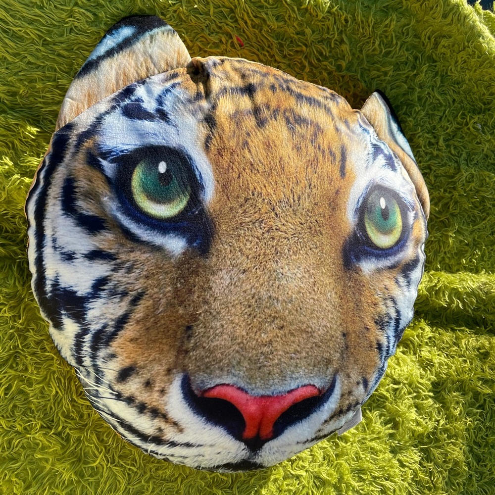 Plush Tiger Pillow 17 Inch